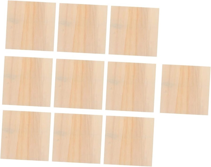 Tehaux 10 Pack Unfinished Wooden Picture Frames 12X12CM DIY Blank Square Photo Frames For Art Projects - Image 2